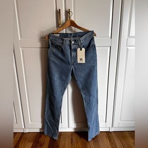 Levi’s 501 Original fit in a light blue wash, NWT